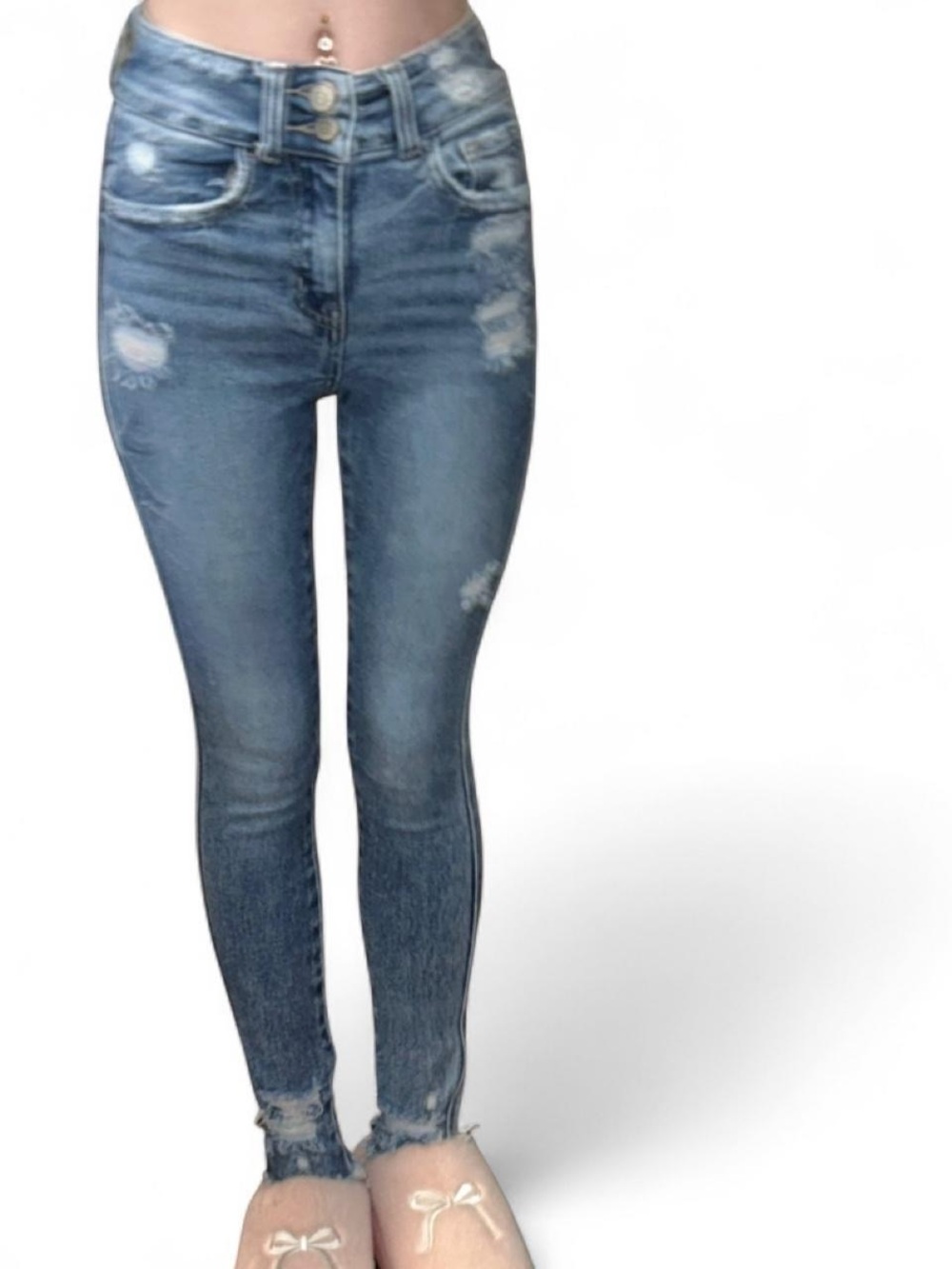 Flying Monkey Women’s Skinny Jeans in Medium Blue Wash